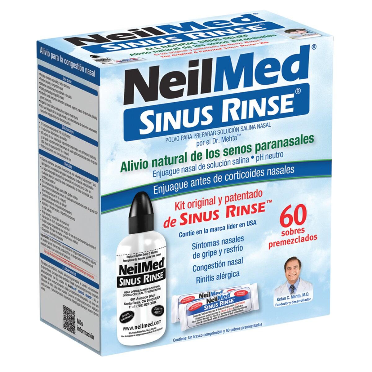 Neilmed Sinurinse Solucion Salina Nasal X 240 Ml + 60 Sobres