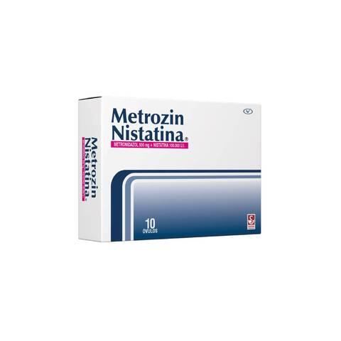 Metrozin Metronidazol/nistatina 500 Mg /100.000 U.i X 10 Ovulos