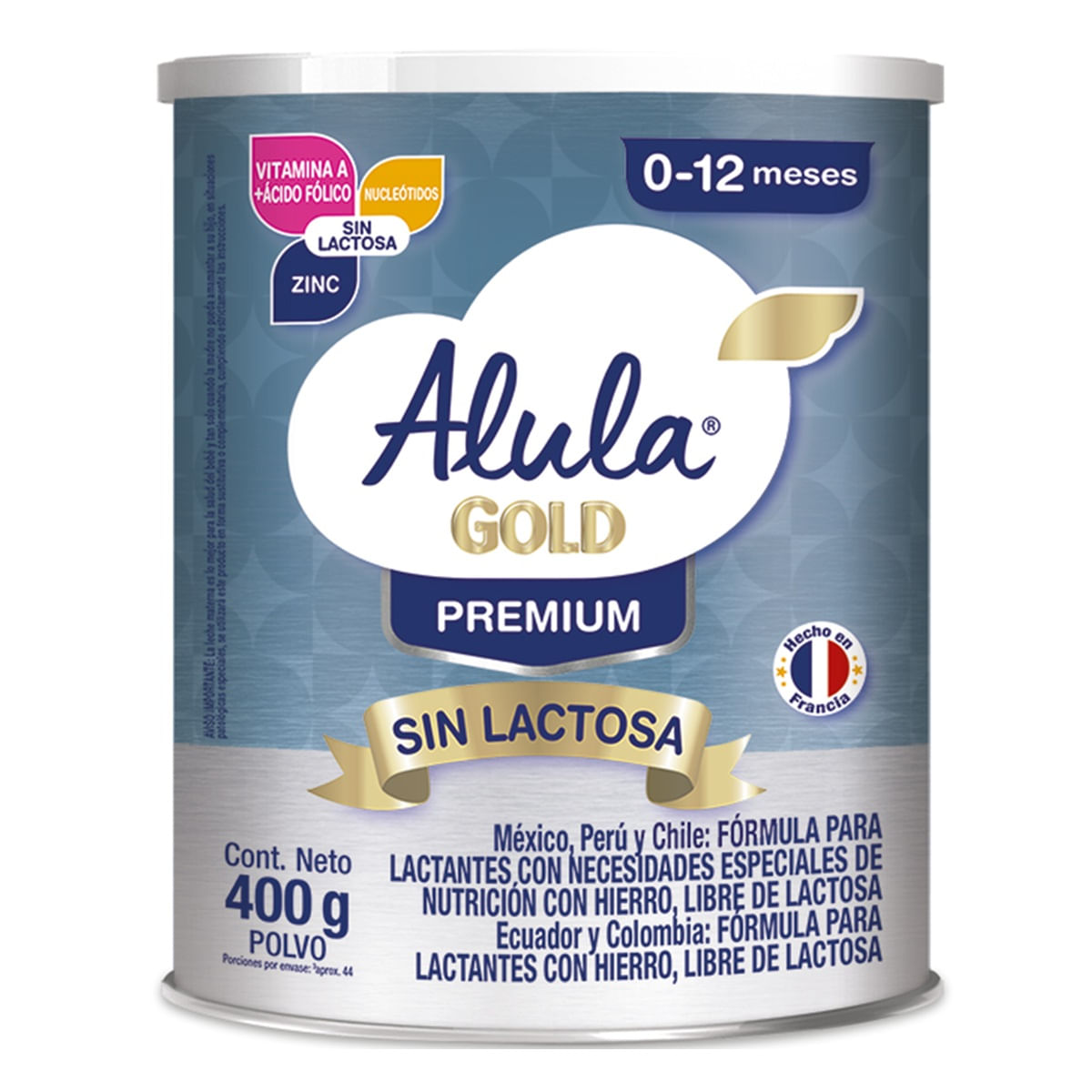 Formula Infantil Alula Gold Premium Sin Lactosa X 400 Gr