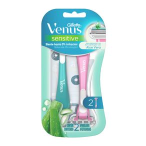 Maquina Afeitar Gillette Venus Sensitive Con Aloe X 2 Und
