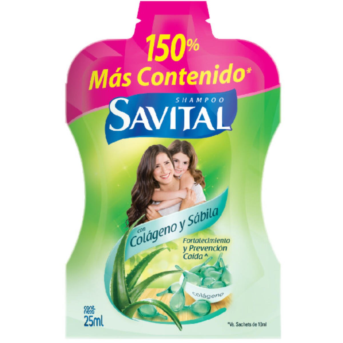 Shampoo Savital Colageno Y Sabila X 20 Sobres X 27 Ml