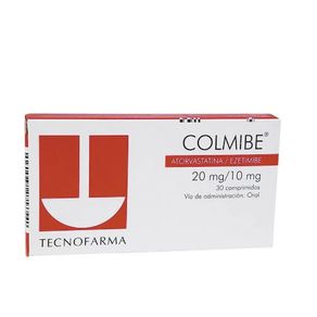 Colmibe Ezetimiba/atorvastatina 10/20 Mg X 30 Comp