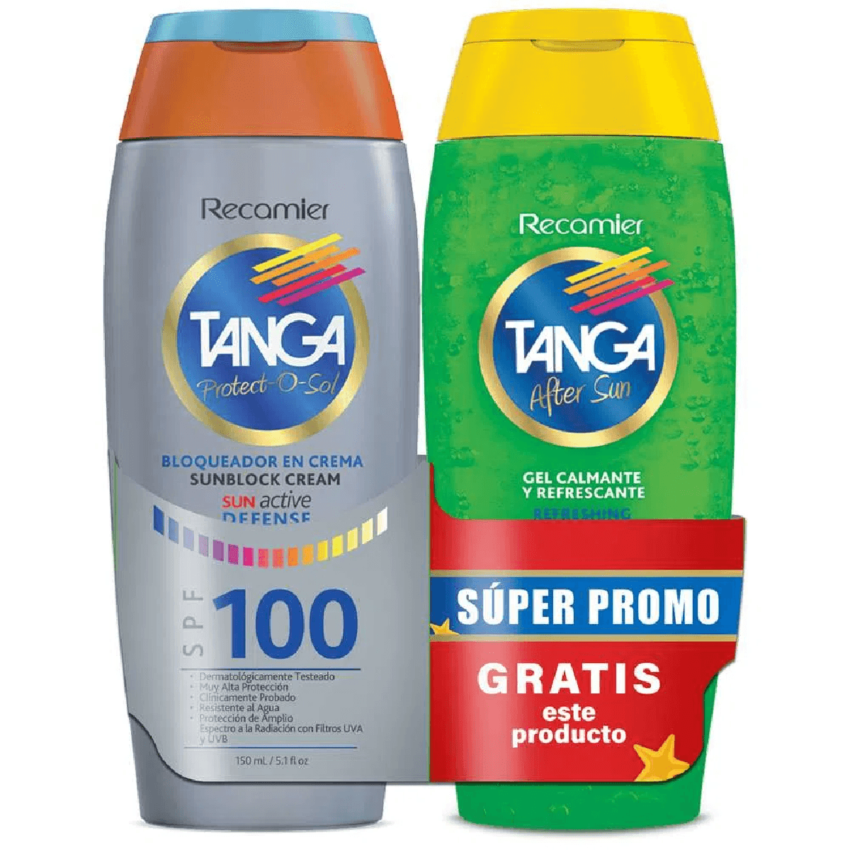 Protector Solar Tanga Spf 100 Crema Frasco X 150 Ml Gratis After Sun Frasco X 150 Ml