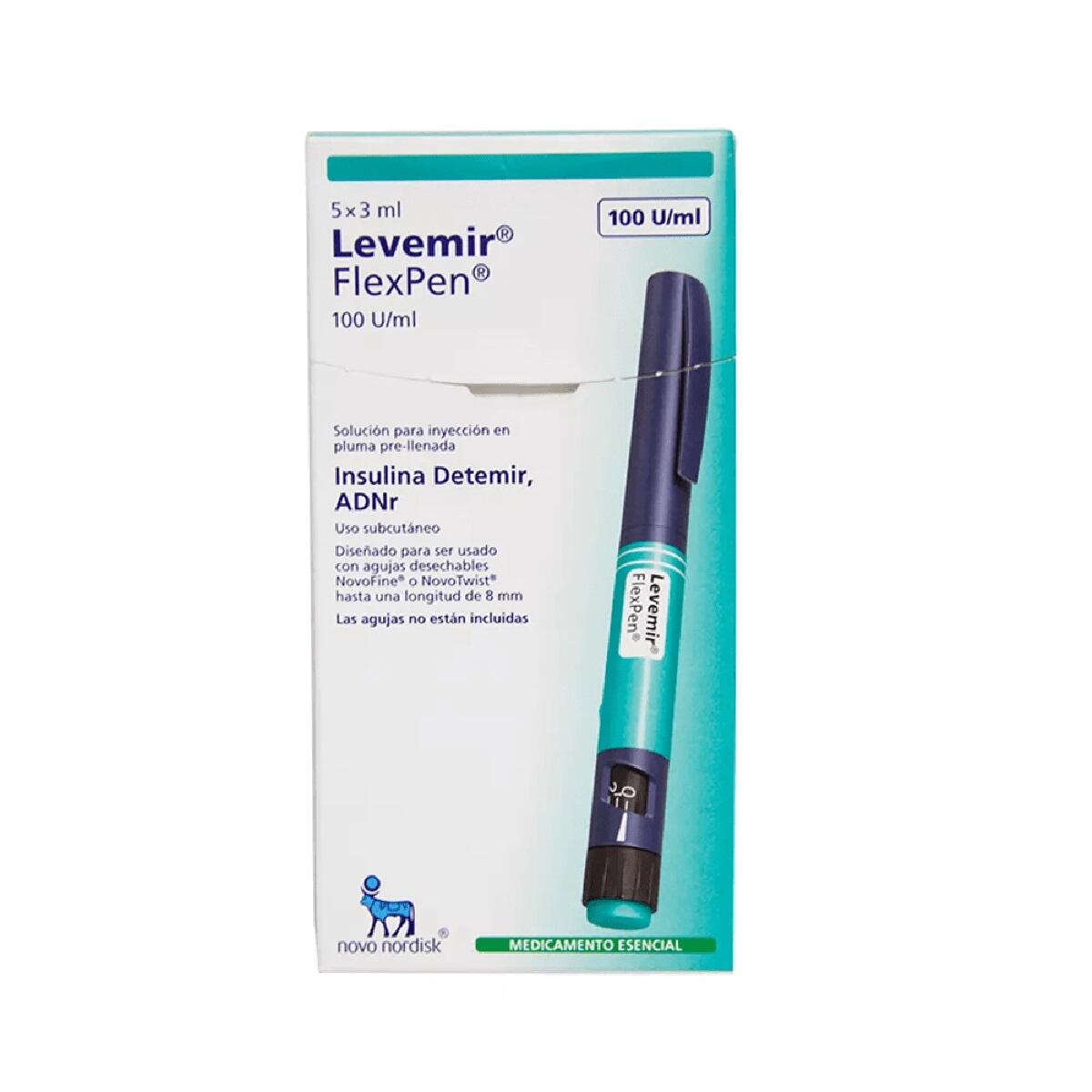 Levemir Flexpen Insulina Detemir 1420000 Mgml X 5 Jeringas Prellenadas