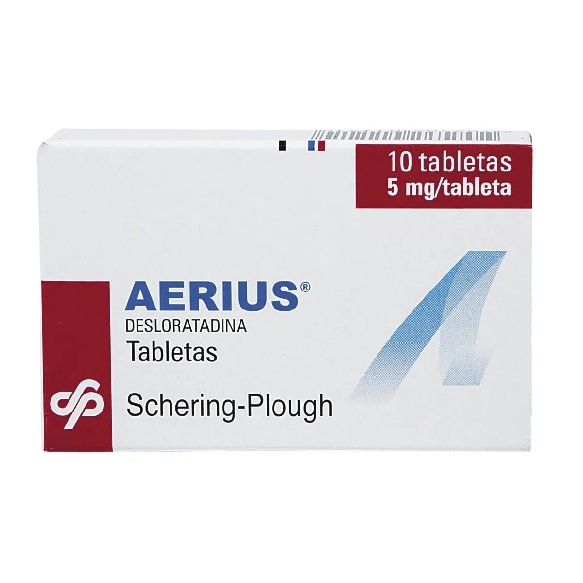Aerius Desloratadina 5 Mg X 10 Tabl