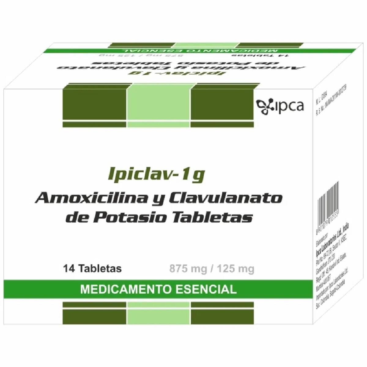 Ipiclav Amoxicilina/acido Clavulanico 875/125 Mg X 14 Tabl