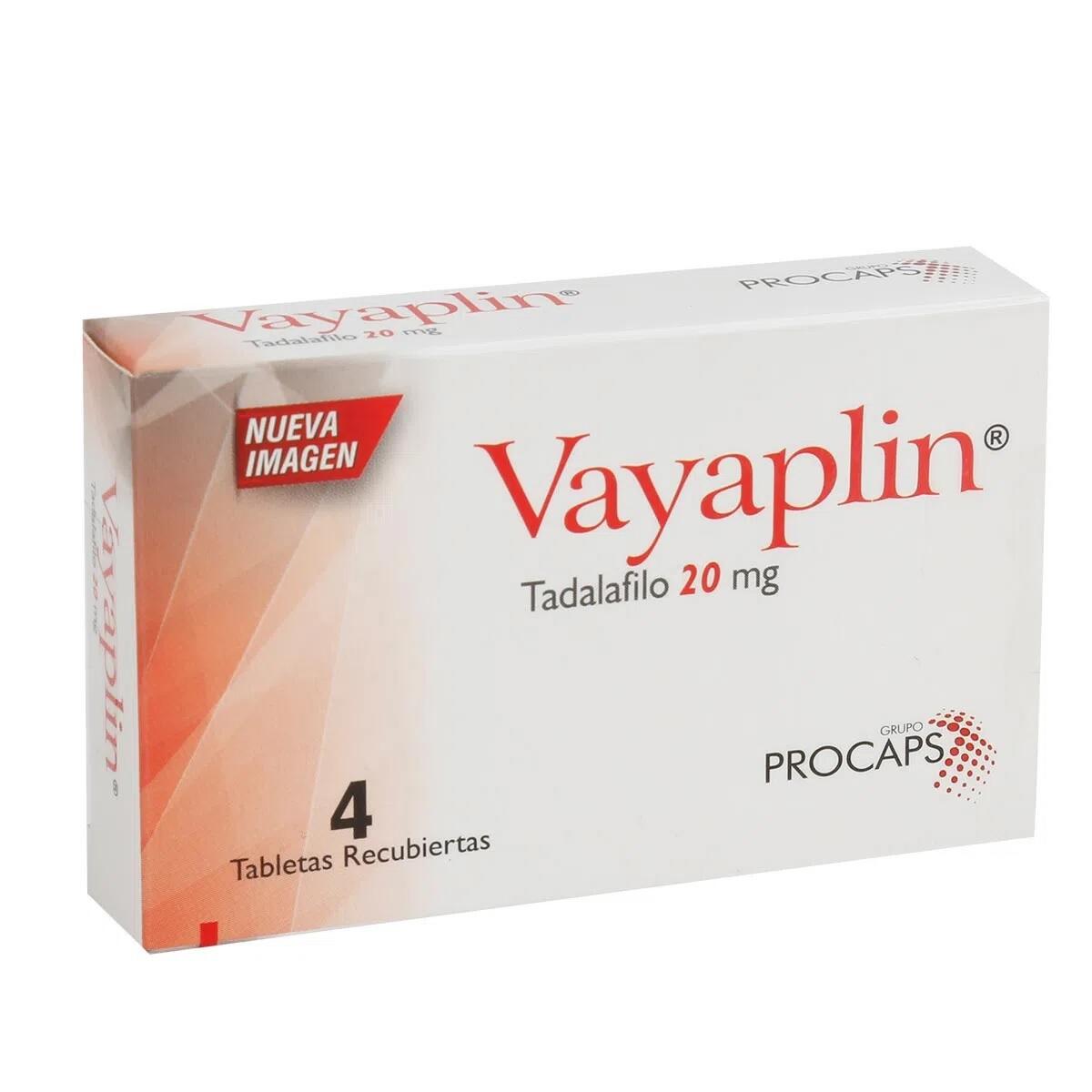 Vayaplin Tadalafilo 20 Mg X 4 Tabl