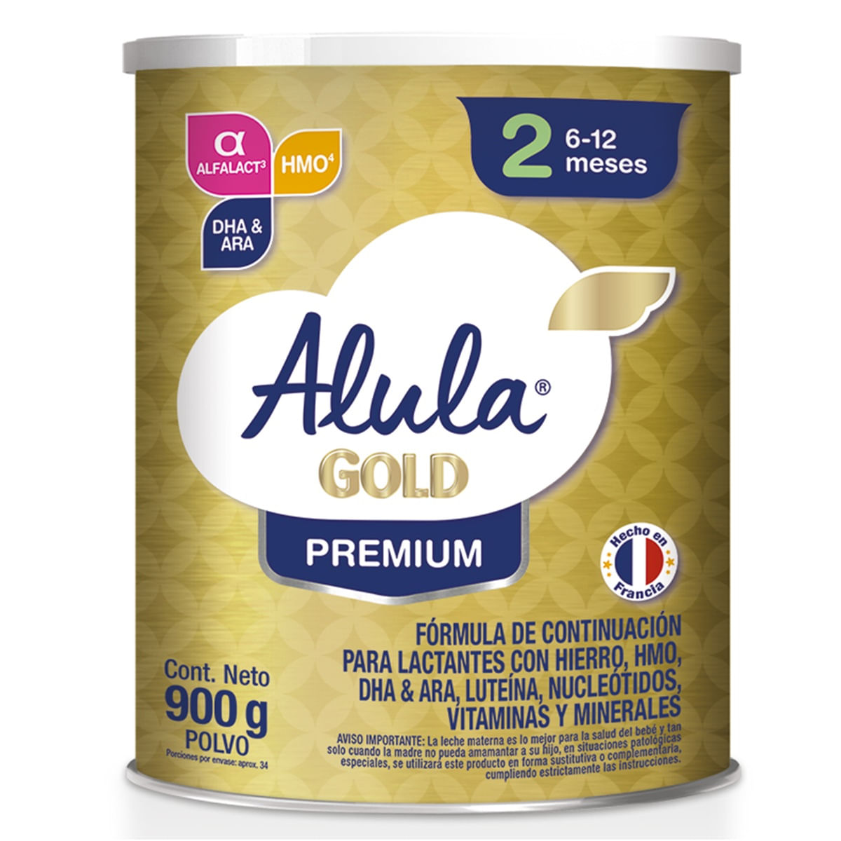 Formula Infantil Alula Gold Premium 2 X 900 Gr