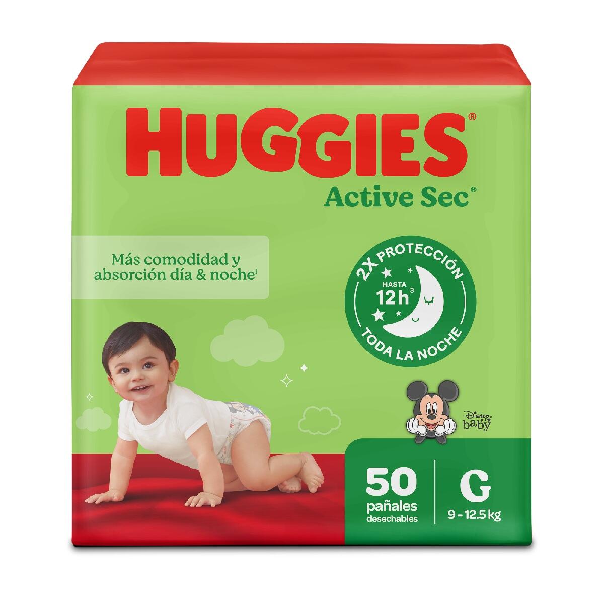 Panal Huggies Active Sec Talla G/3 X 50 Und