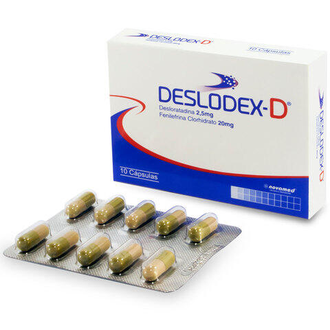 Deslodex D Desloratadina/fenilefrina 2.5/20 Mg X 10 Cap