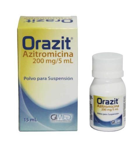 Orazit Azitromicina 200 Mg/5 Ml Polvo Para Preparar X 15 Ml