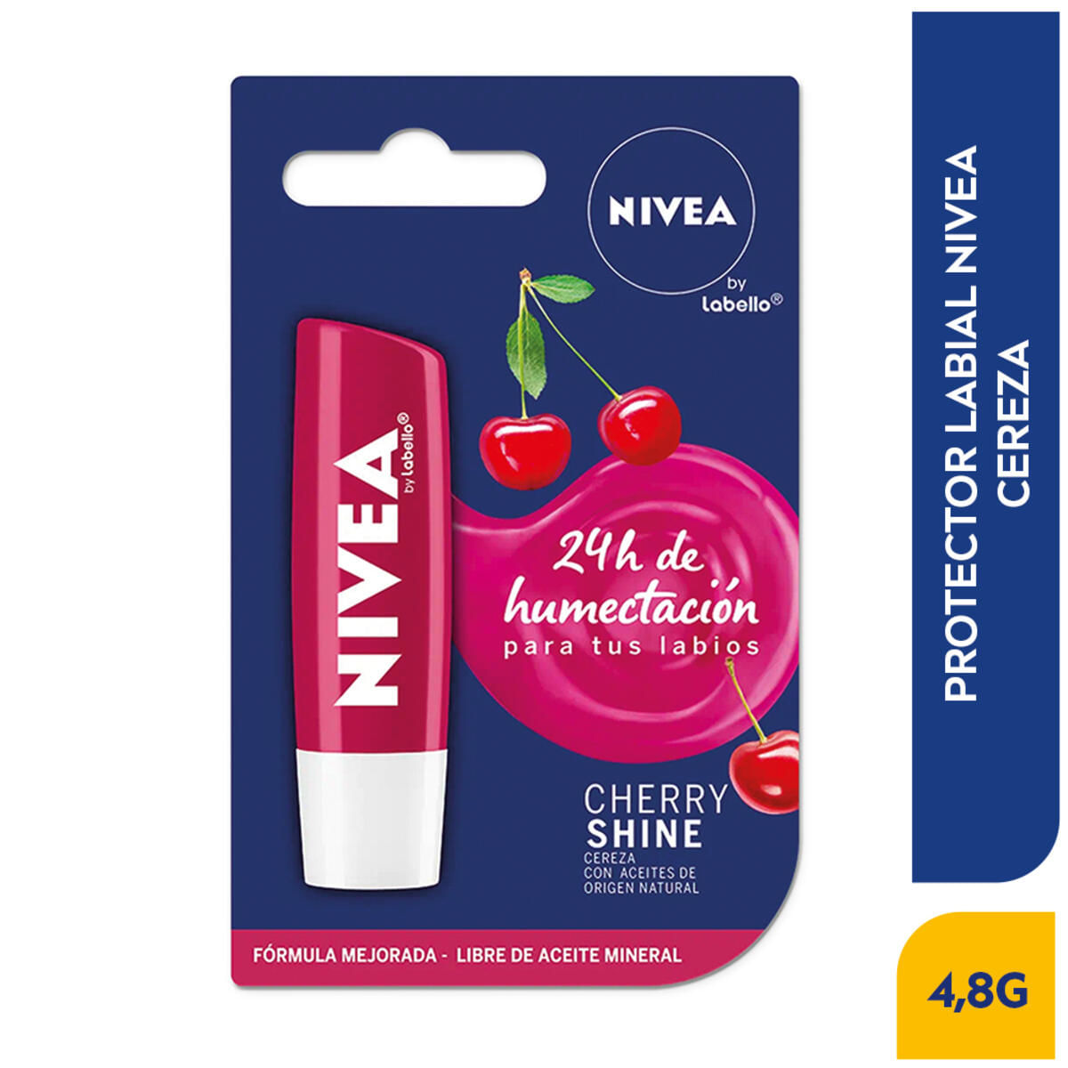 Protector Labial Nivea Lip Care Fruity Shine X 4.8 Gr