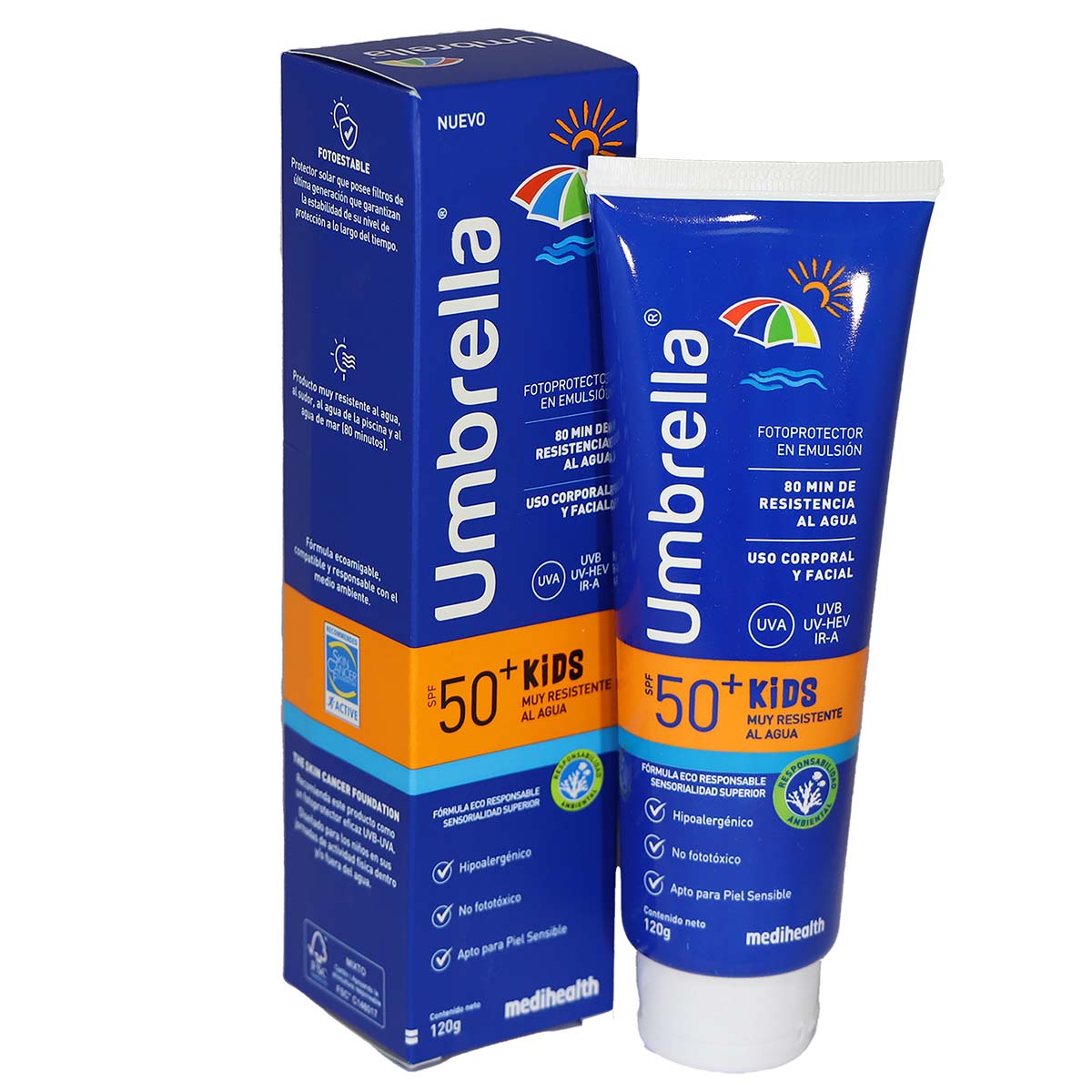 Protector Solar Umbrella Kids Resistente Al Agua Spf 50+ X 120 Ml