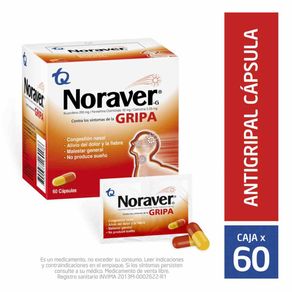 Noraver Gripa Ibuprofeno/cetirizina/fenilefrina X 60 Cap