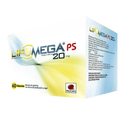 Lipomega Atorvastatina/omega 3/20 Mg X 60 Cap