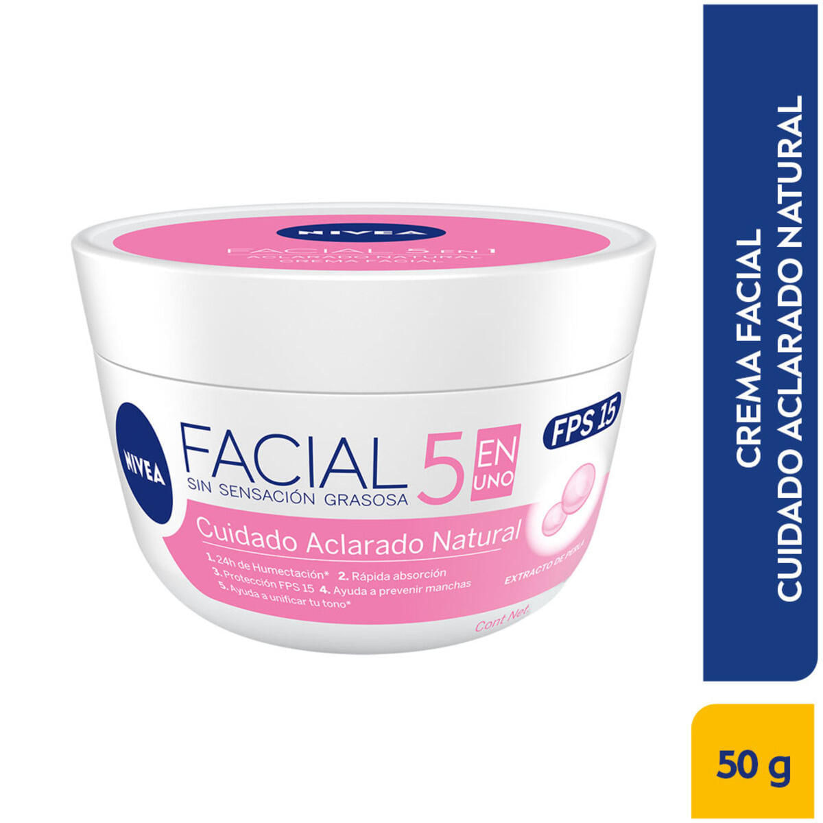 Crema Facial Nivea Cuidado Aclarado Natural X 50 Ml