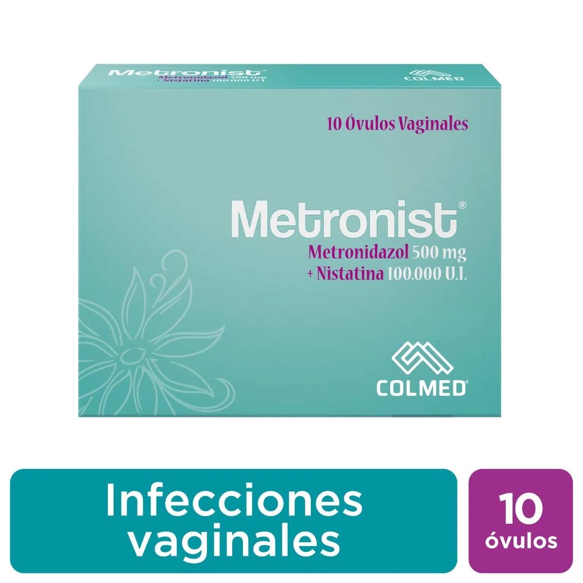Metronist Metronidazol/nistatina 500/100 Mg X 10 Ovulos