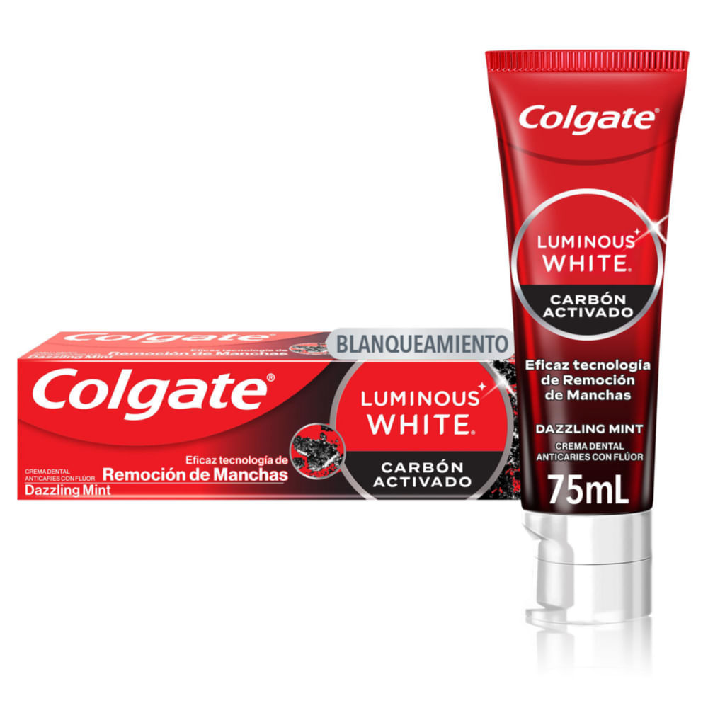 Crema Dental Colgate Luminous White Carbon Activado X 75 Ml