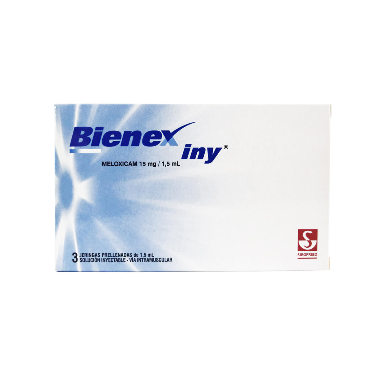 Bienex Iny Meloxicam 15 Mg/1.5 Ml X 3 Jeringas Prellenadas