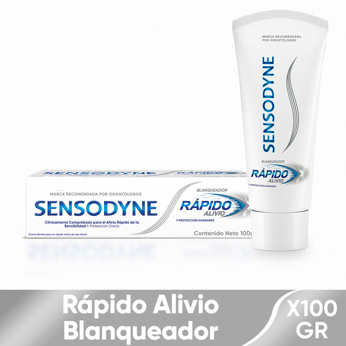 Crema Dental Sensodyne Rapido Alivio Blanqueadora X 100 Gr