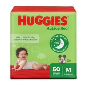 Panal Huggies Active Sec Talla M/2 X 50 Und