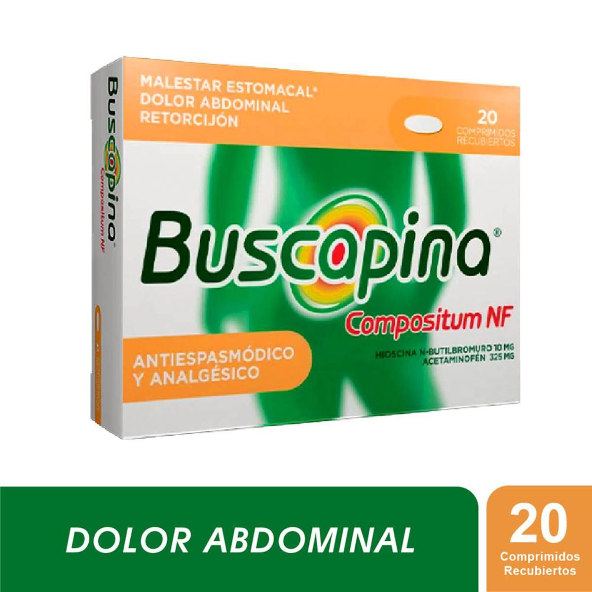 Buscapina Compositum Nf Hioscina/acetaminofen 10/500 Mg X 20 Comprimidos