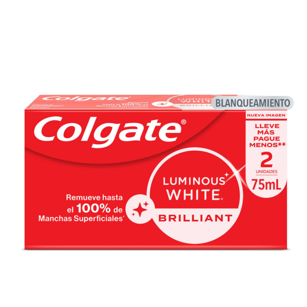 Crema Dental Colgate Luminous White X 75 Ml X 2 P.esp