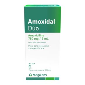 Amoxidal Duo Amoxicilina 750 Mg/5 Ml Polvo Para Preparar X 120 Ml