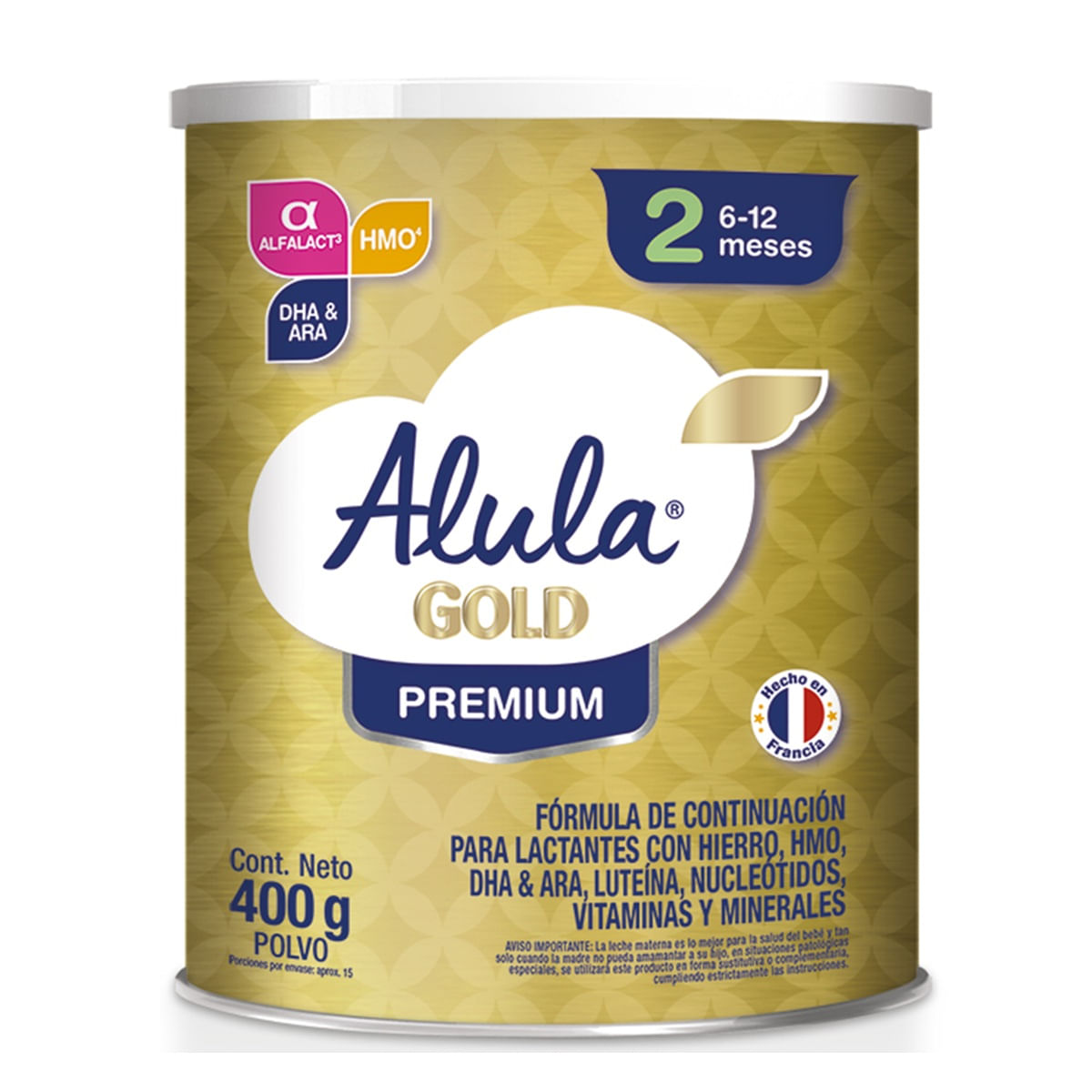 Formula Infantil Alula Gold Premium 2 X 400 Gr