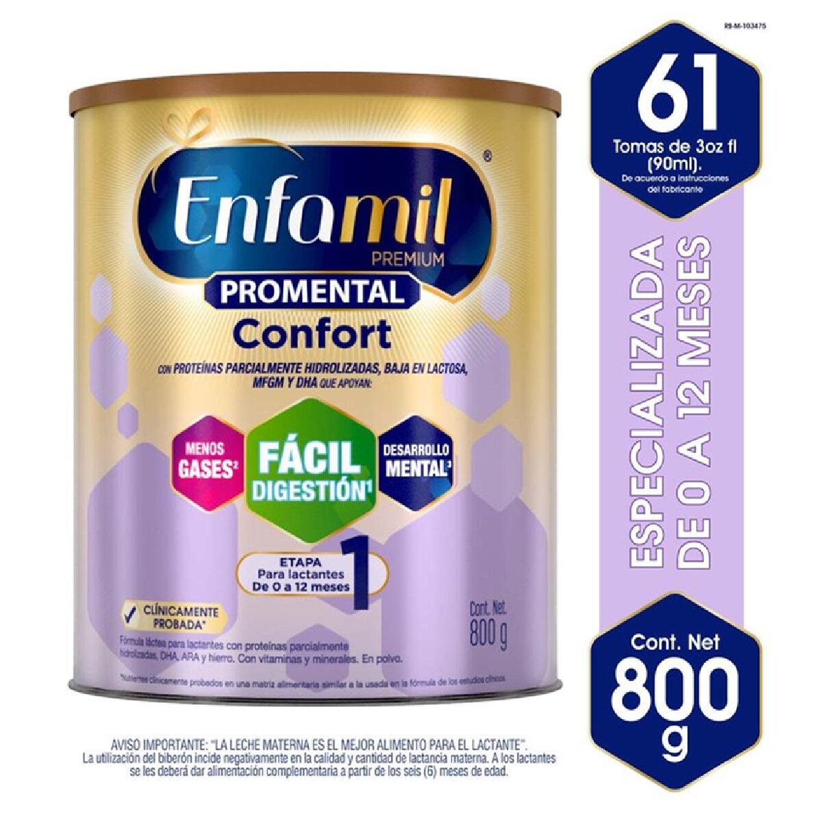 Formula Infantil Enfamil Premium Promental Confort Etapa 1 X 800 Gr