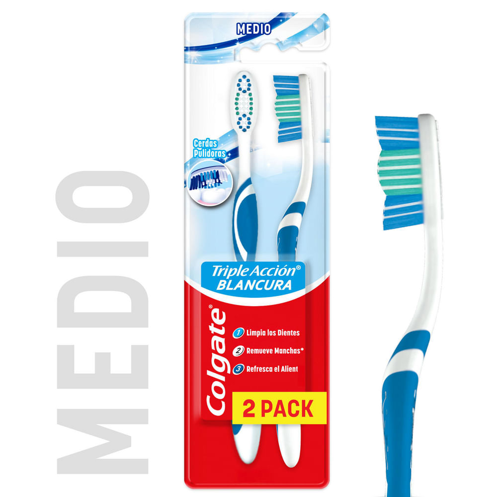 Cepillo Dental Colgate Triple Accion Medio X 2 Und
