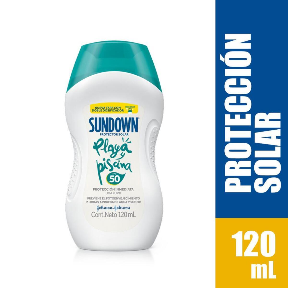 Protector Solar Sundown Playa Y Piscina Spf 50 X 120 Ml
