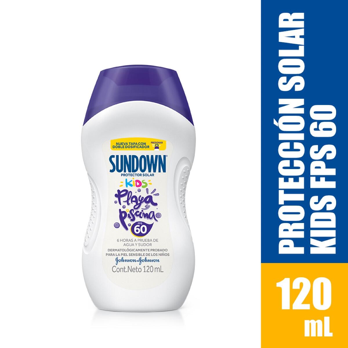 Protector Solar Sundown Kids Playa Y Piscina Spf 60 X 120 Ml