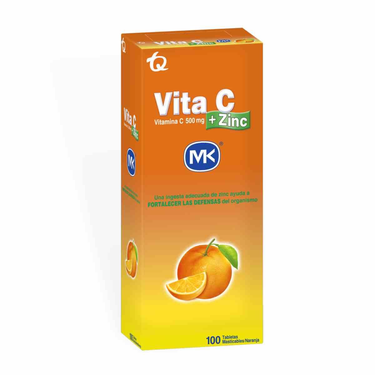Vita C + Zinc Naranja X 100 Tabletas Masticables