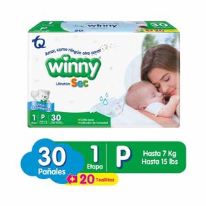 Panal Winny Ultratrim Sec Talla P/1 X 30 Und Gratis Toallas Humedas