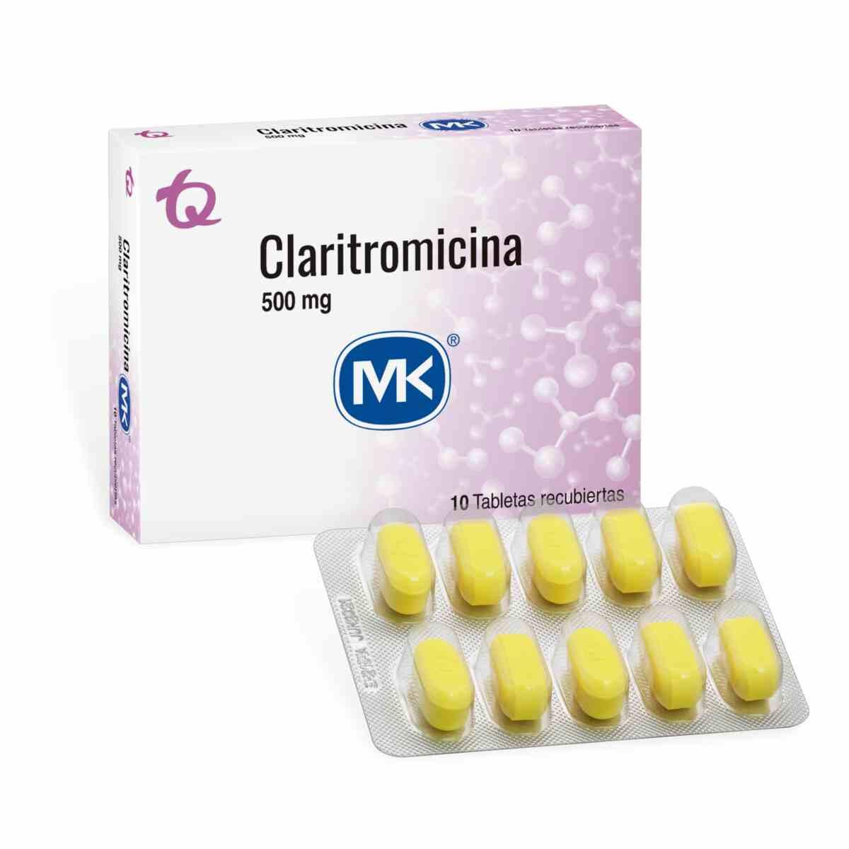 Claritromicina 500 Mg X 10 Tabl