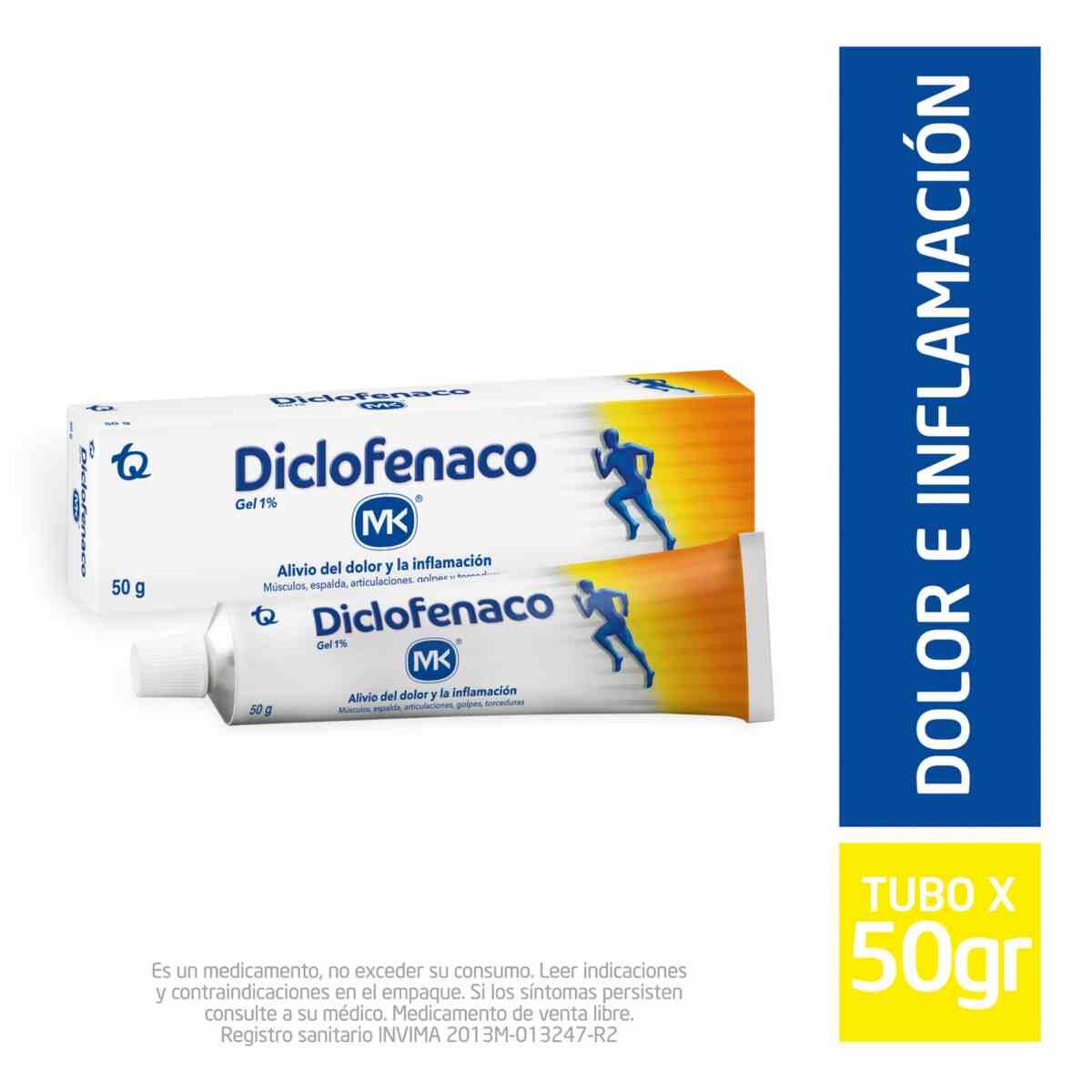 Diclofenaco Gel 1% X 50 Gr
