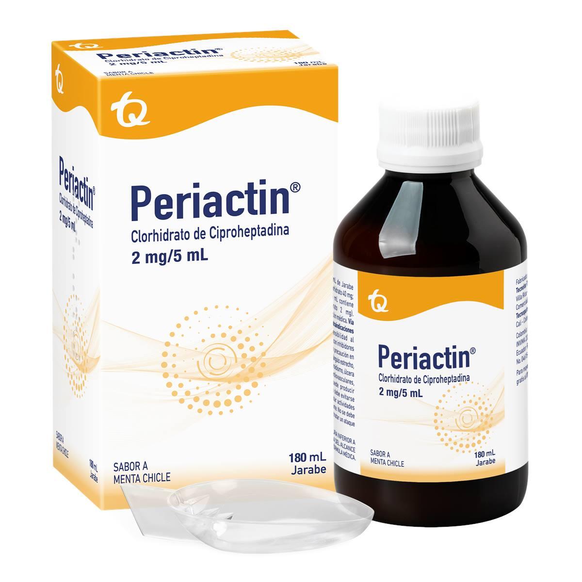 Periactin Ciproheptadina 2 Mg/5 Ml Jarabe X 180 Ml