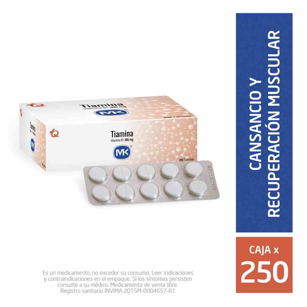 Tiamina 300 Mg X 250 Tabl