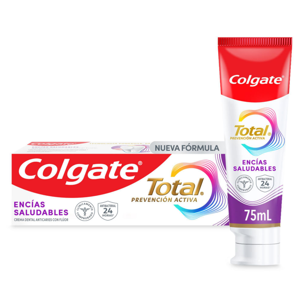 Crema Dental Colgate Total 12 Encias Reforzadas X 75 Ml