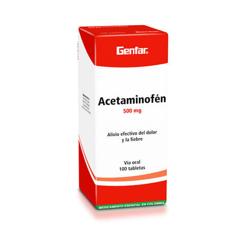 Acetaminofen 500 Mg X 100 Tabl