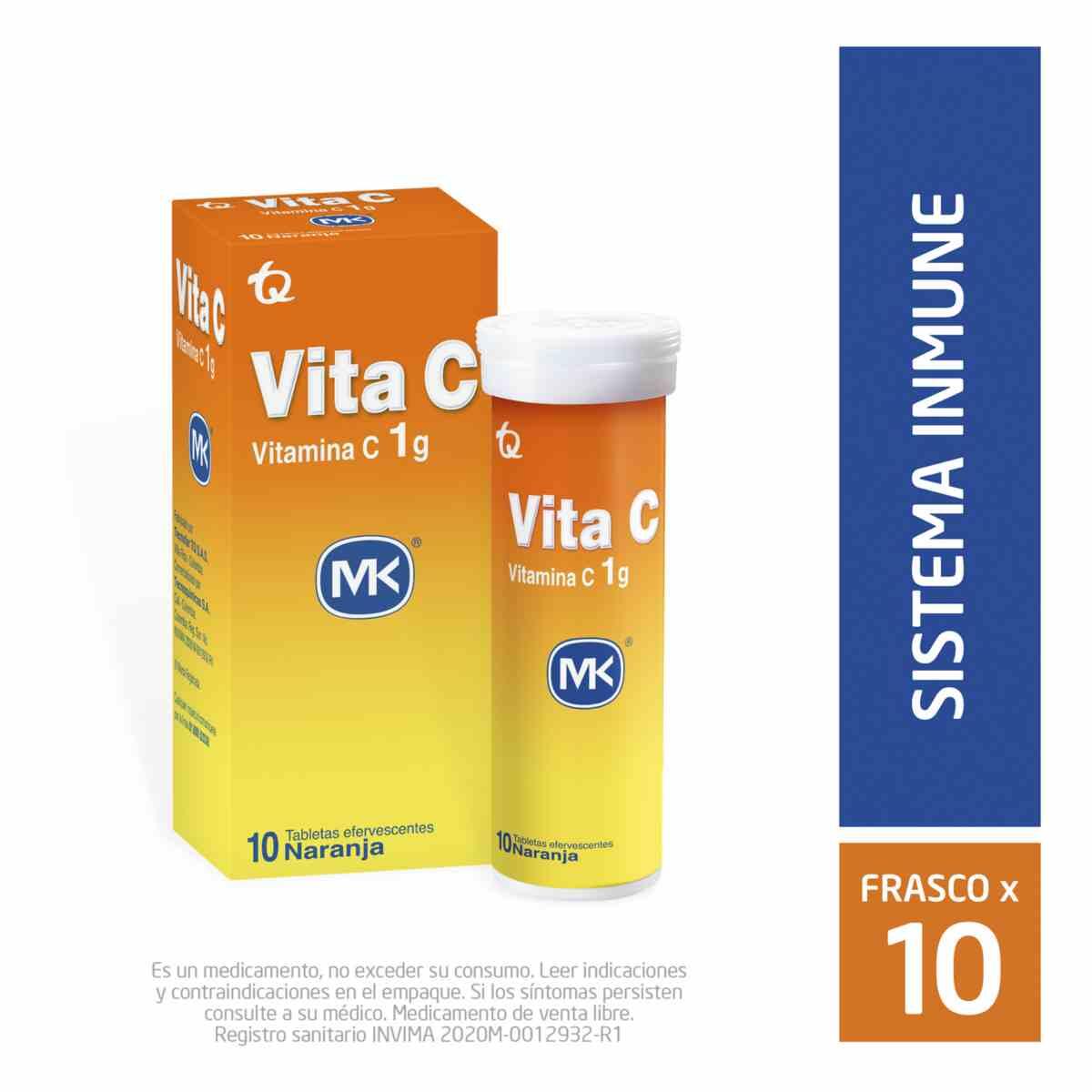 Vita C Naranja X 10 Tabletas Efervescentes