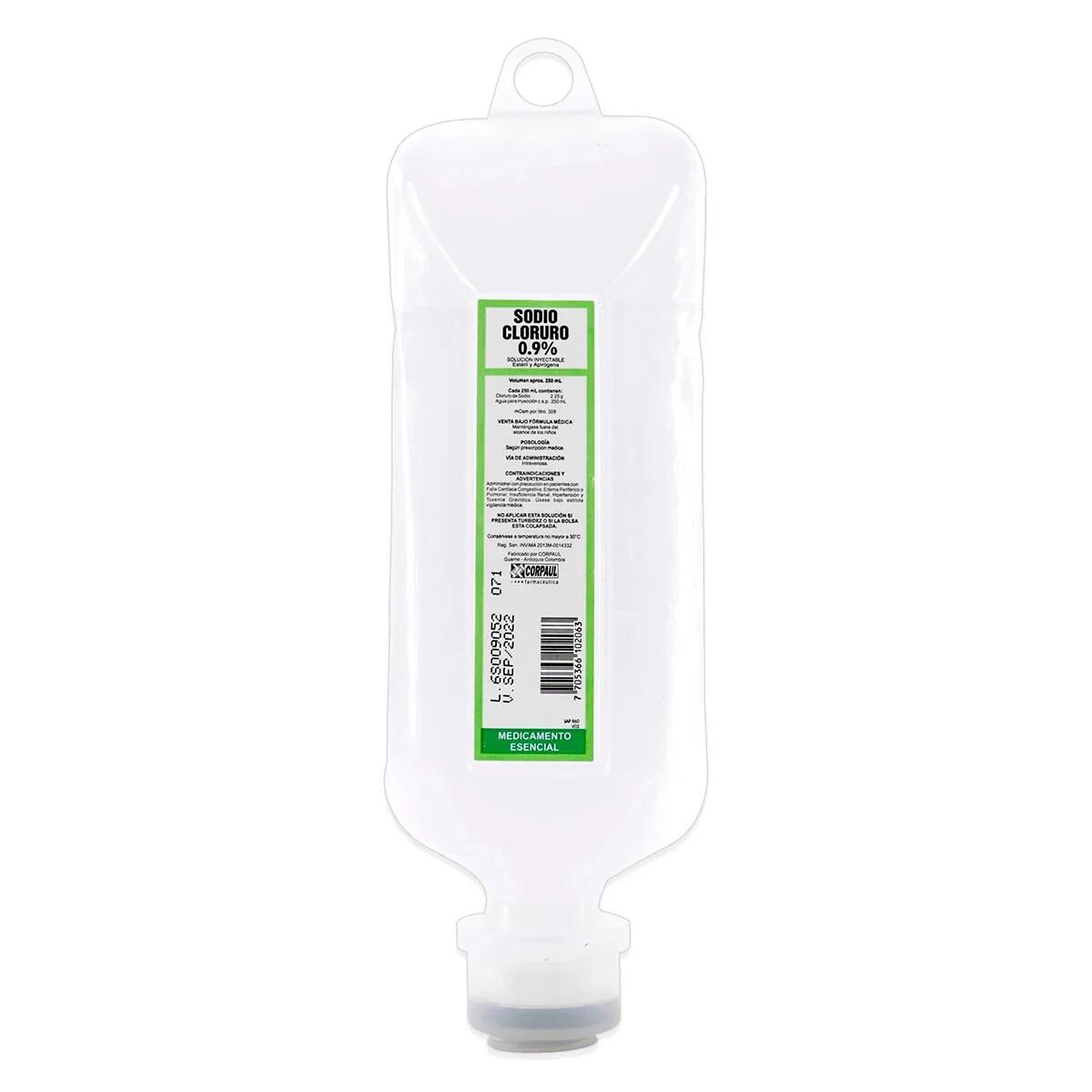 Suero Fisiologico Cloruro De Sodio 0.9% Bottelpack X 250 Ml