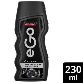 Shampoo Ego Anticaspa Black Limpieza Efectiva X 230 Ml