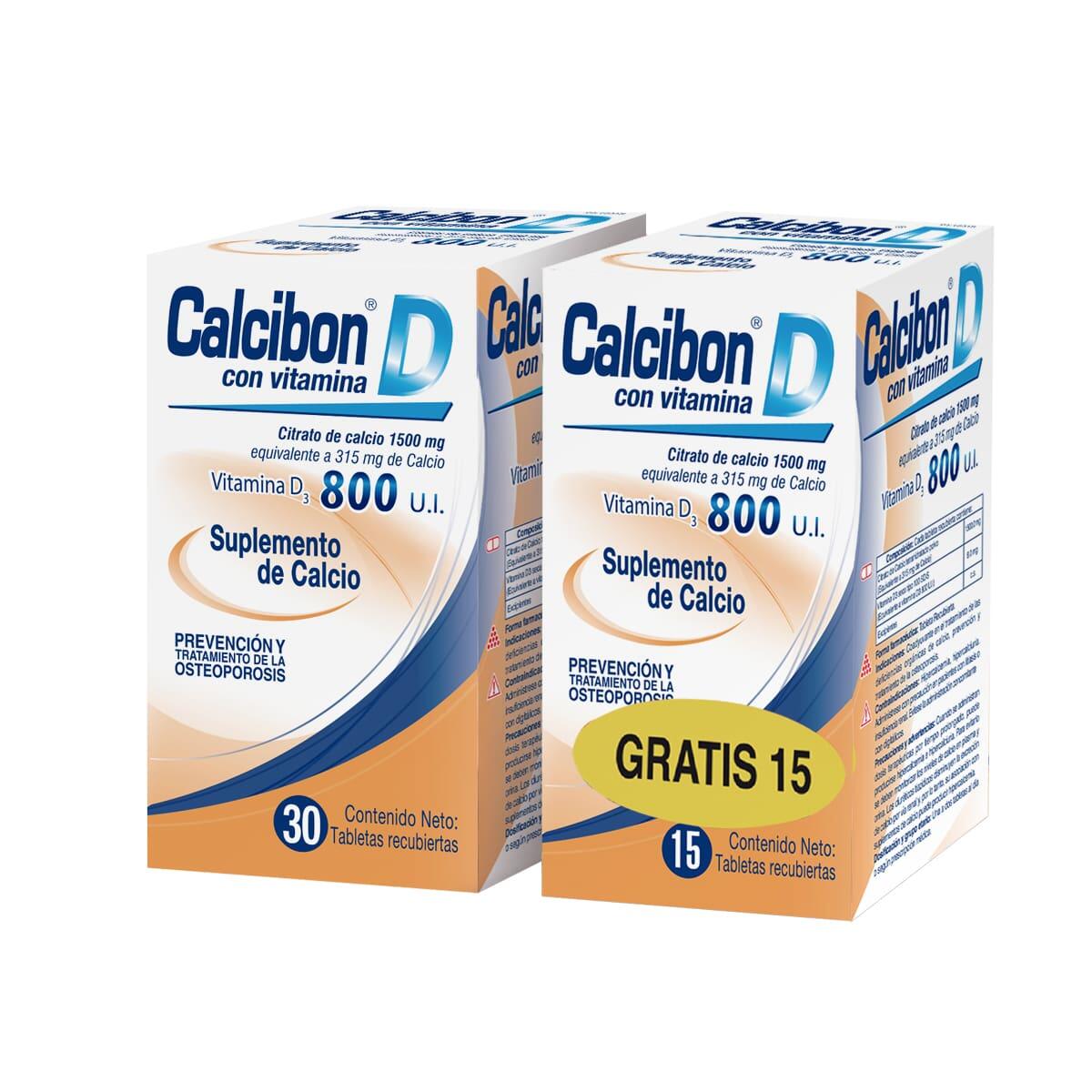 Calcibon D Calcio/vitamina D 800 U.i X 30 Tabl Gratis 15 Tabl
