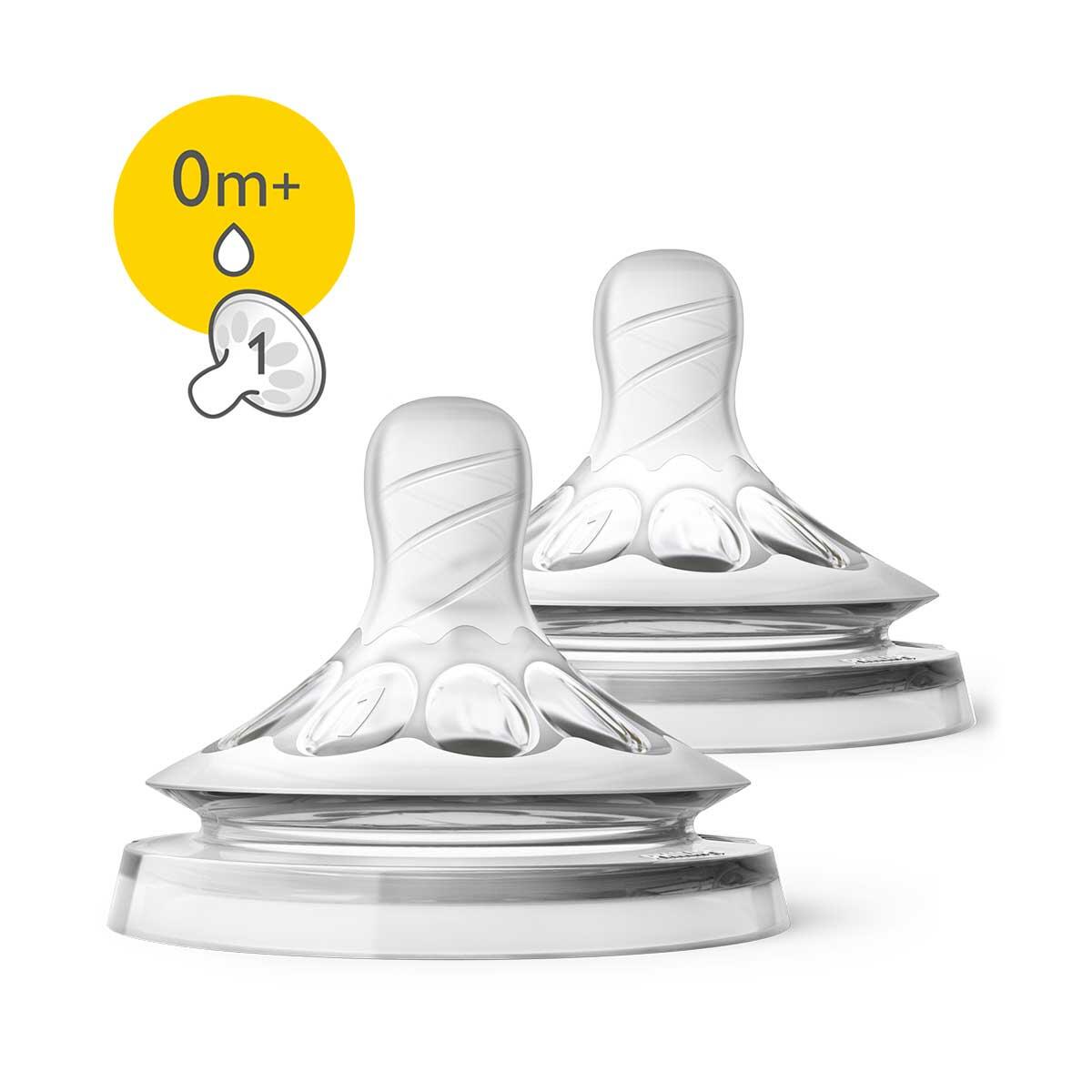 Tetina Avent Natural 2.0 Flujo Recien Nacido 0m+ X 2 Und