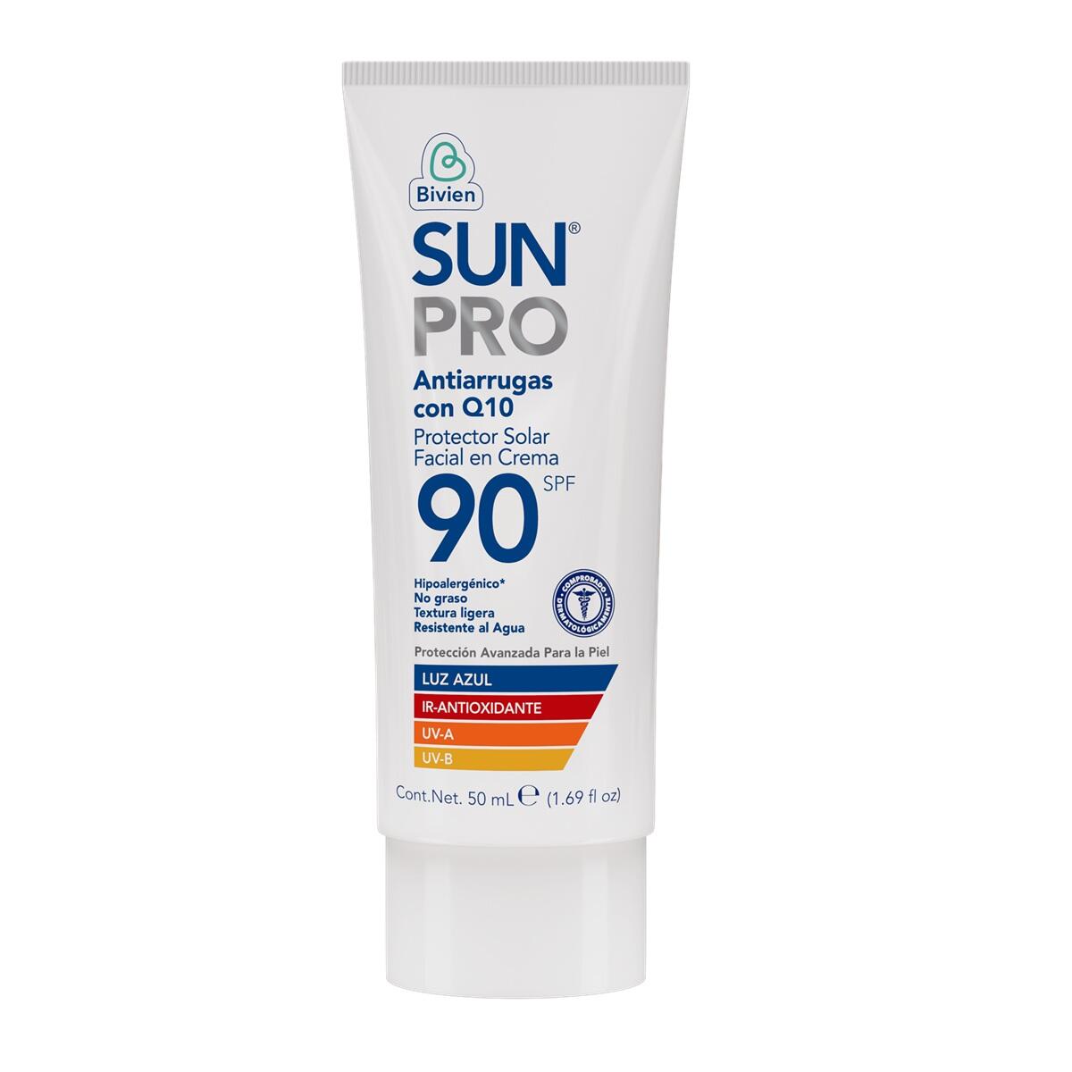 Protector Solar Facial Sunpro Antiarrugas Q10 Spf 90 X 50 Ml