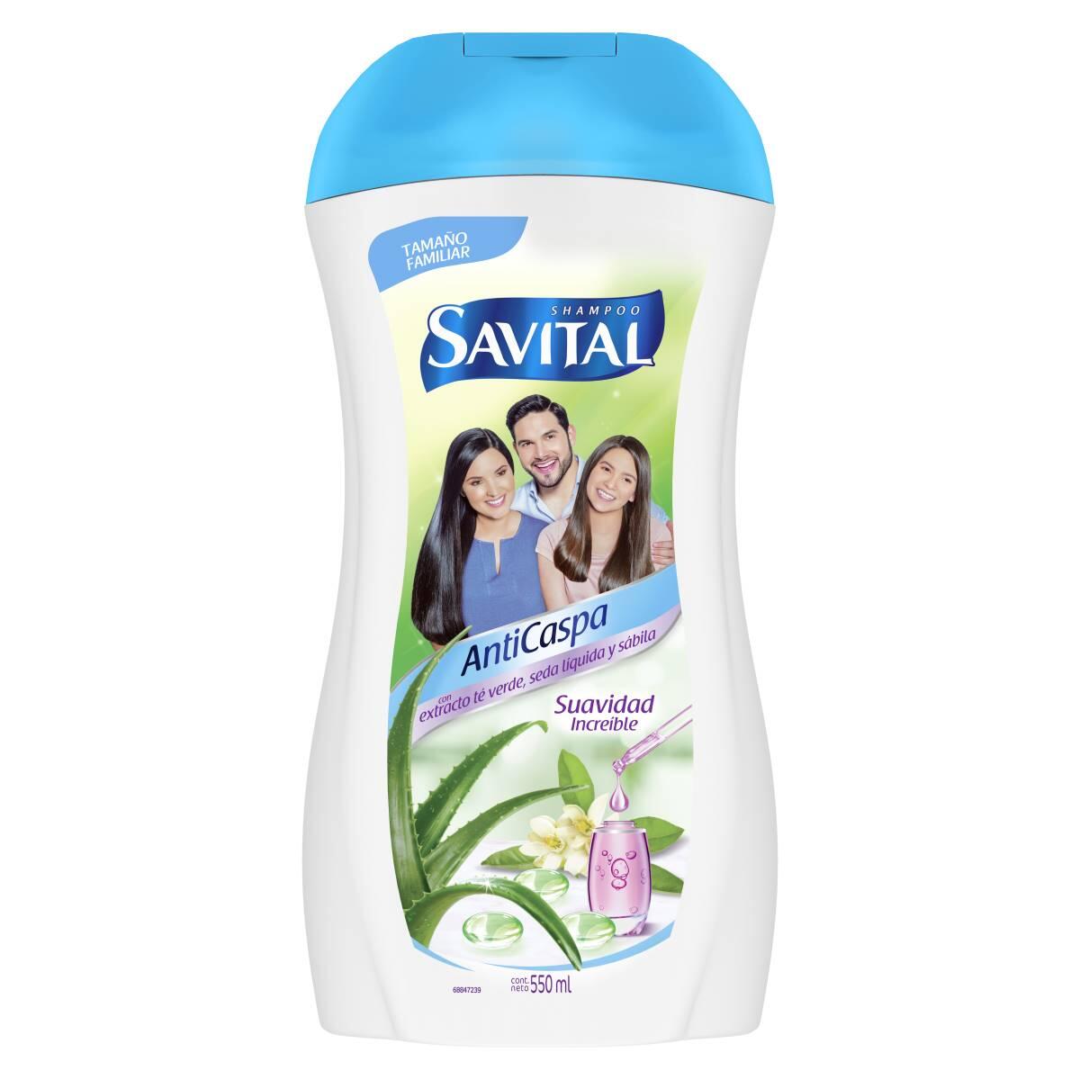 Shampoo Savital Anticaspa Te Verde Y Sabila X 550 Ml