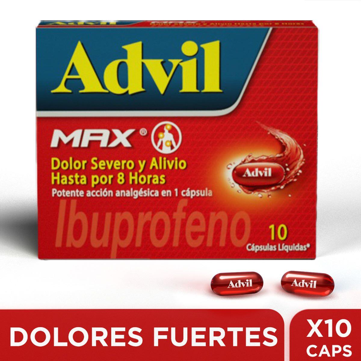 Advil Max Ibuprofeno 400 Mg X 10 Cap