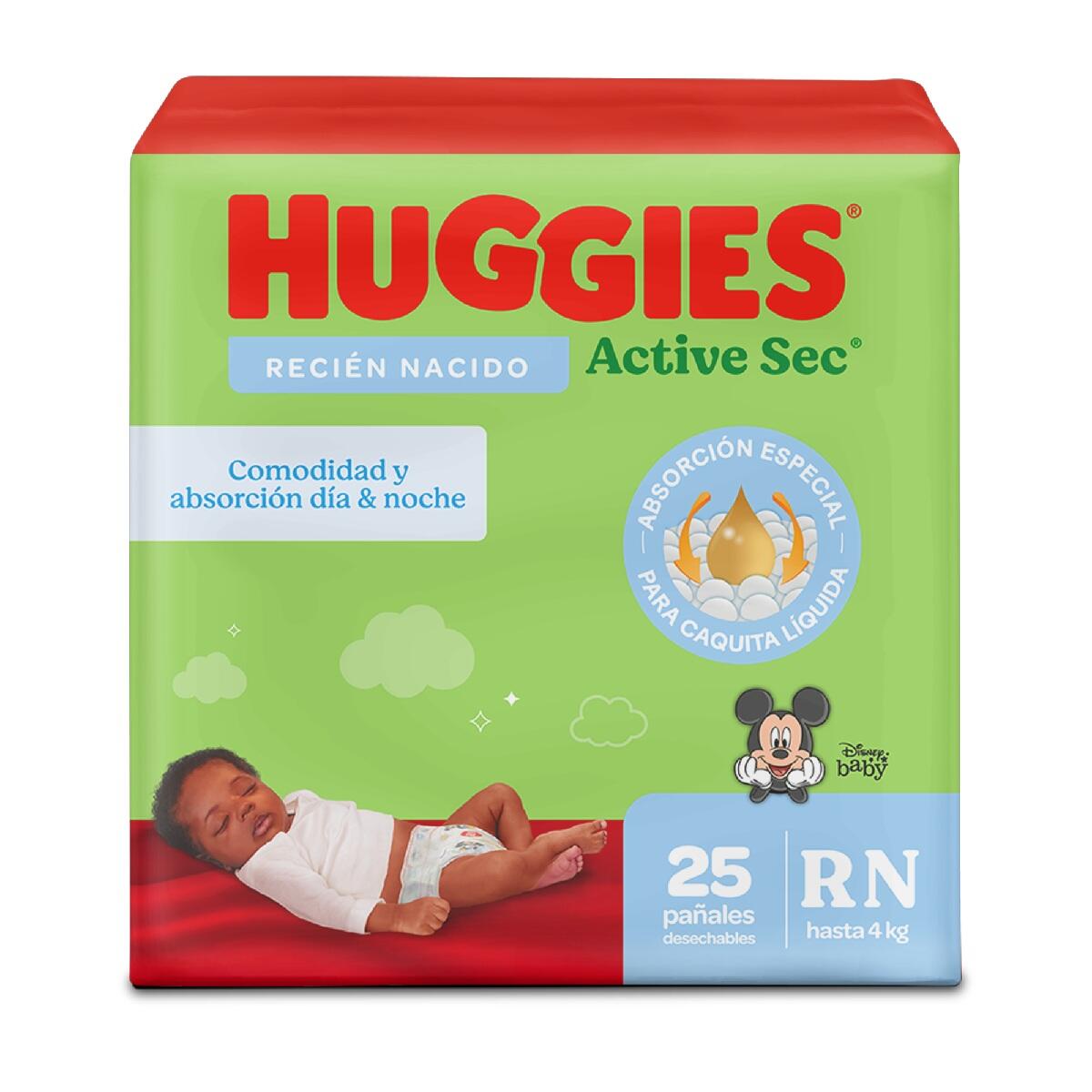 Panal Huggies Active Sec Recien Nacido X 25 Und